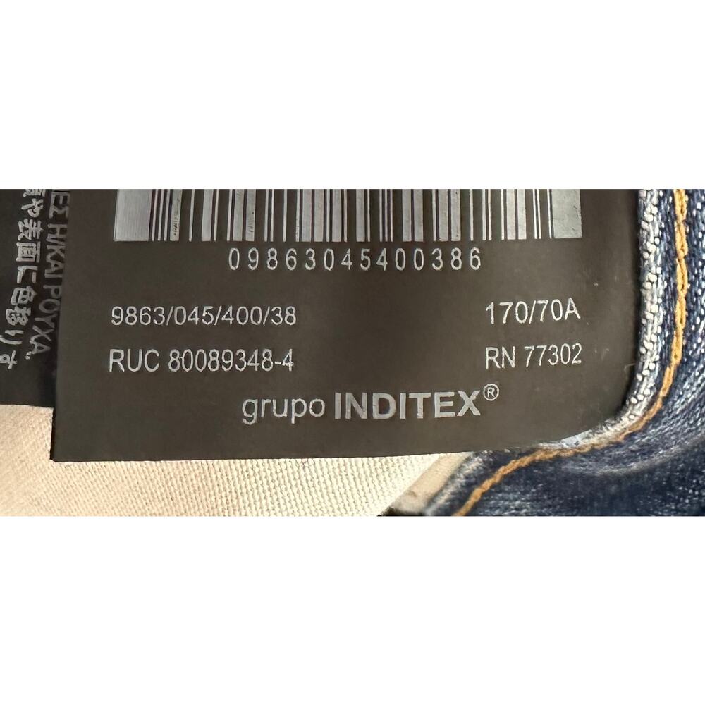 Zara ZW Collection Straight Leg Jeans Blue Size 6 - Picture 10 of 11